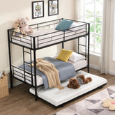 METAL Bunk Bed with trundle  Black
